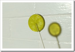 avocado green & pearl shimmer lollipop