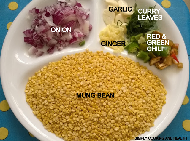Ingredients for Mung bean mild curr