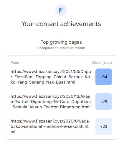 perfomance blog, google search console