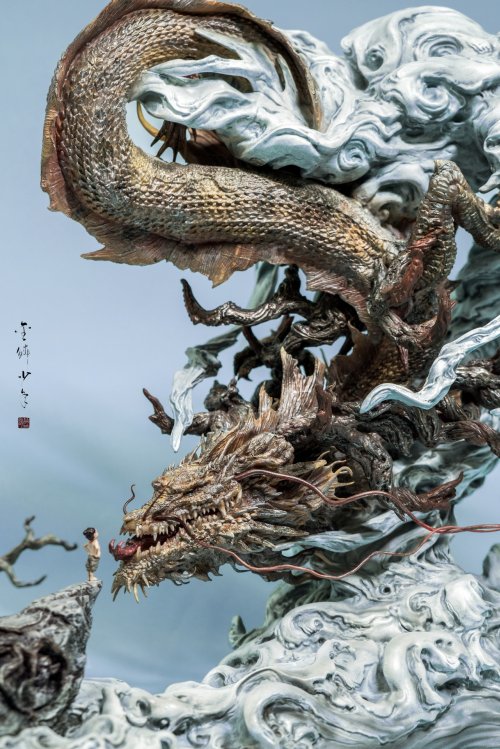 Zhelong Xu artstation arte esculturas modelos 3D fantasia chinesa mitologia