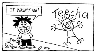 cartoon image of boy saying "it wasn't me"