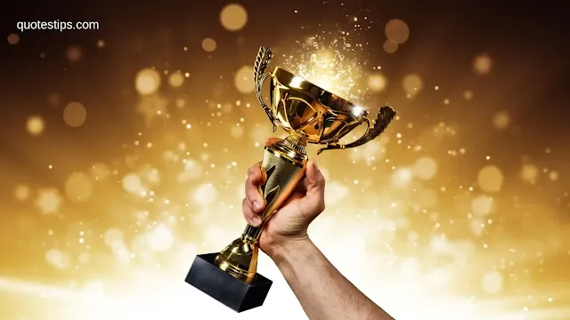 Person holding a trophy after overcoming setbacks