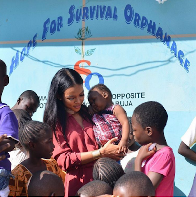 Karrueche Visits A Nigerian Orphanage And Gets Insulted For It