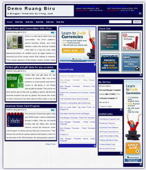 free blogger template ruang biru