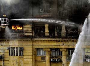 Fire In Park Street Kolkata