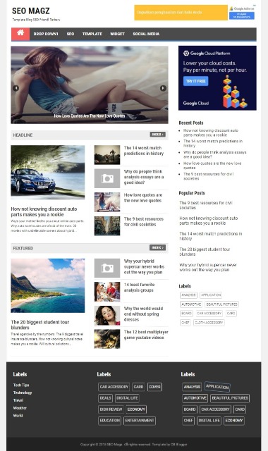 SEO Magz - Blogger Template Terbaru Garatis