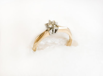 vintage gold and diamond engagement ring