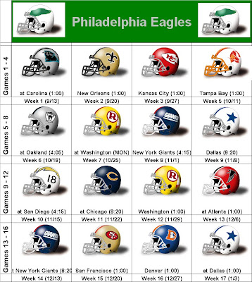 philadelphia eagles schedule