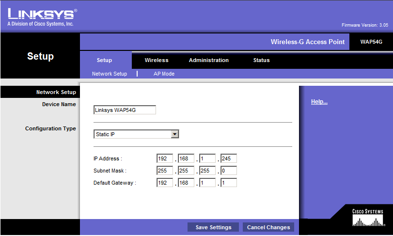 linksys wap54g firmware 3.04