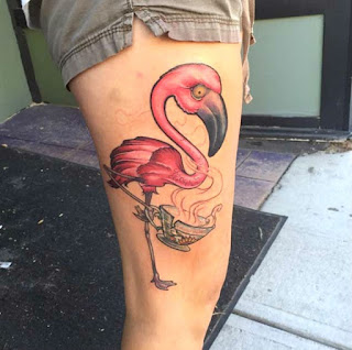 ลายสักนก Flamingo