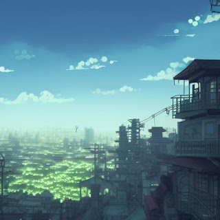 beautiful greenry scene with a house