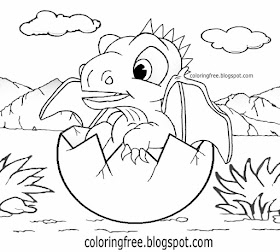 Sweet dragons egg cute baby dragon coloring for young kids fantasy world pictures easy drawing ideas
