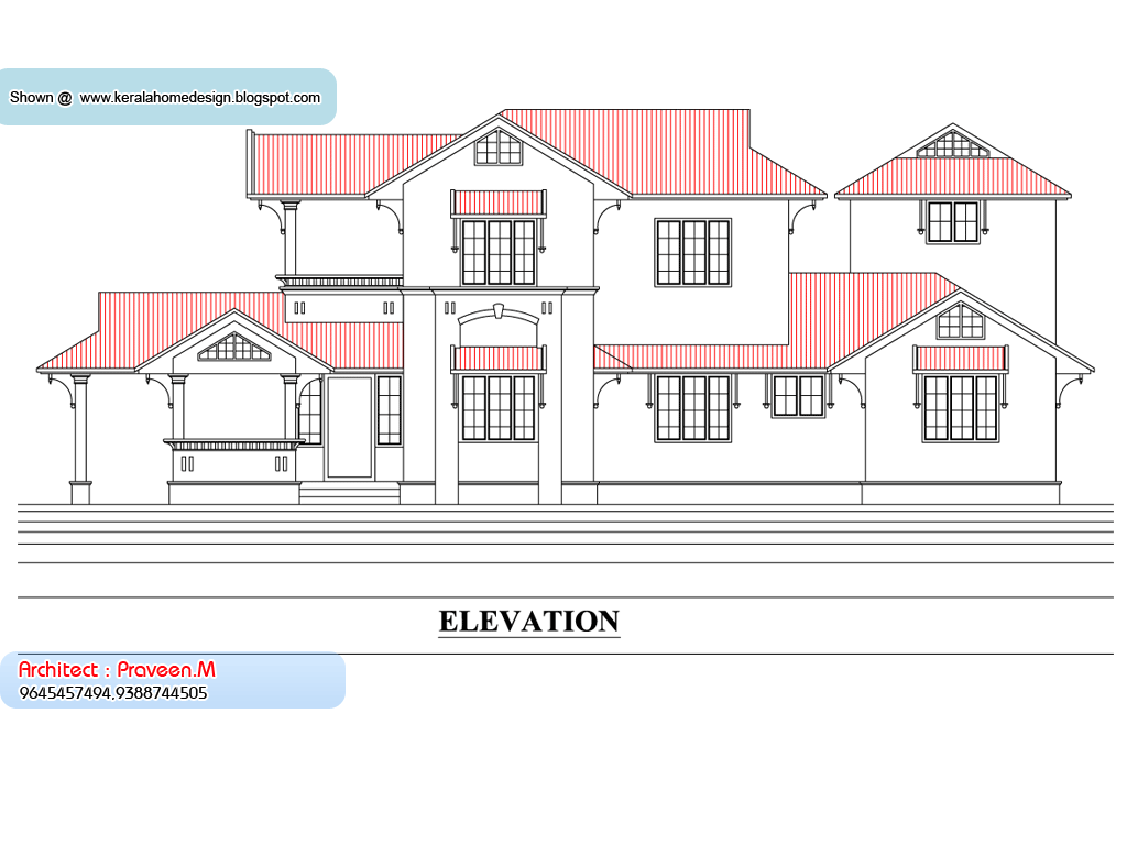 Kerala Home  plan  and elevation  2033 Sq Ft home  appliance