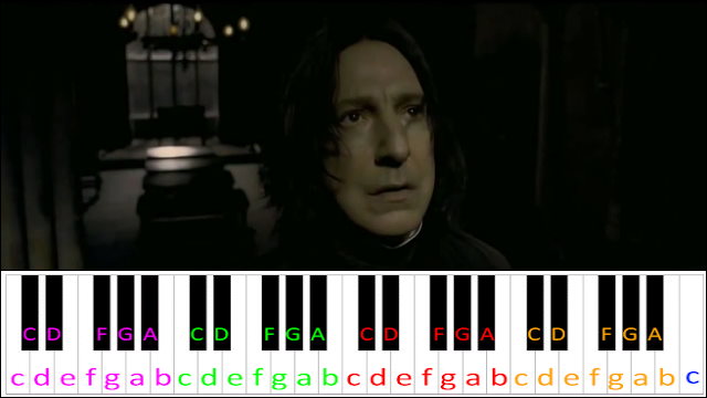 In Noctem - Harry Potter And The Half-Blood Prince Piano / Keyboard Easy Letter Notes for Beginners