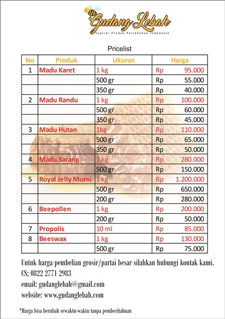 iHARGAi ROYAL JELLY 2019 GUDANG LEBAH