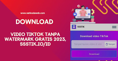 Download video TikTok Tanpa Watermark gratis 2023, ssstik.io/id
