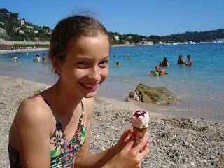 Lovely beach for children at Villefranche