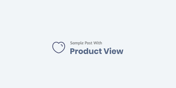 Post with Product View