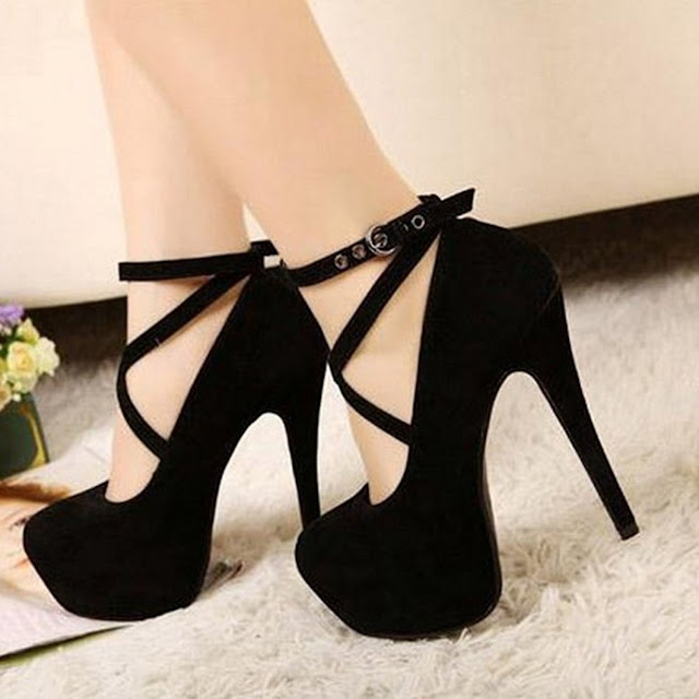 Sexy Fashion Womens Platform Pumps Strappy Buckle Stiletto High Heels Shoes