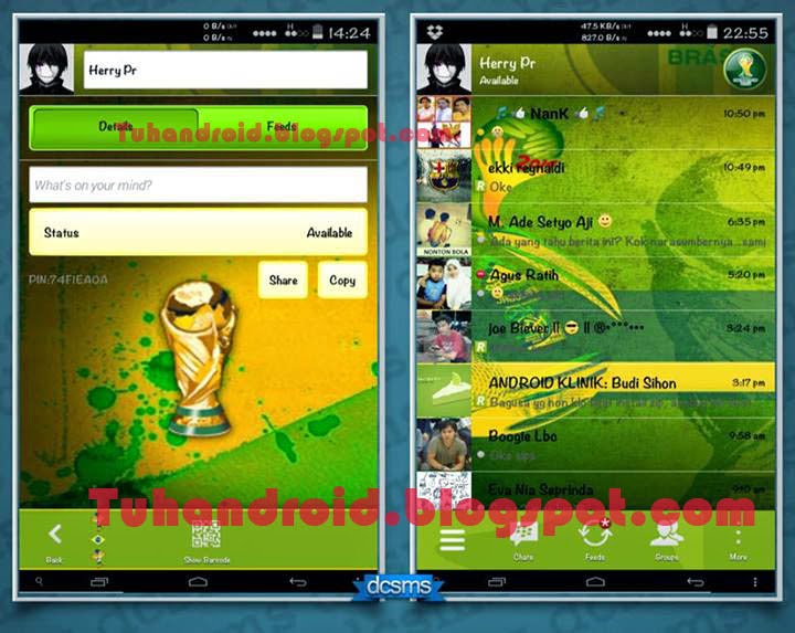 BBM Mod Android Tema World Cup Terbaru