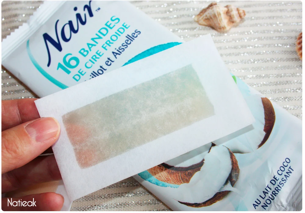 bandes de cire froide Au lait de coco nourrissant Nair