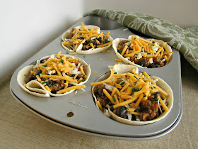 Cheesy Beef Tortilla Cups