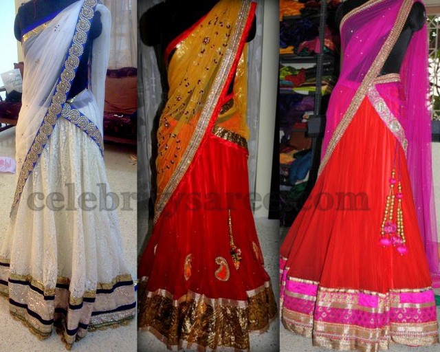 Beautiful Half Sarees by Mugdha 