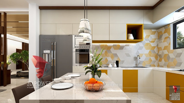 Kitchen Interior Rendering Designs