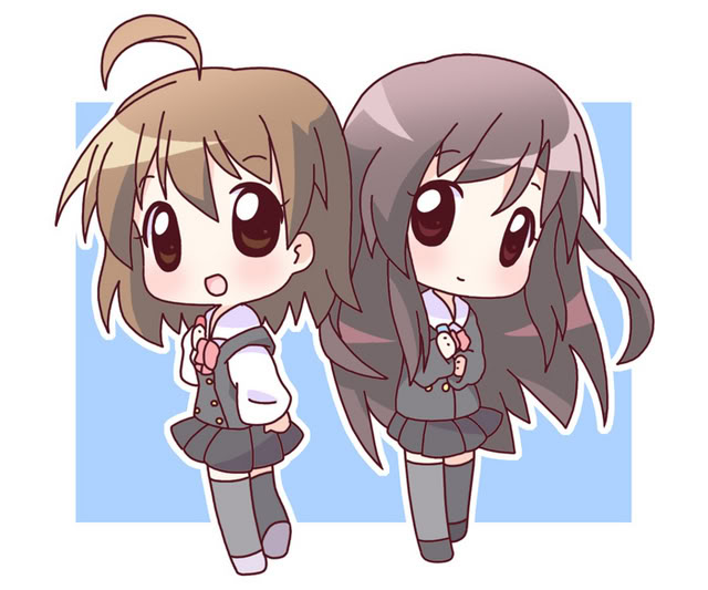 cute anime best friends. cute anime best friends.