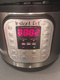 instant pot set at 2