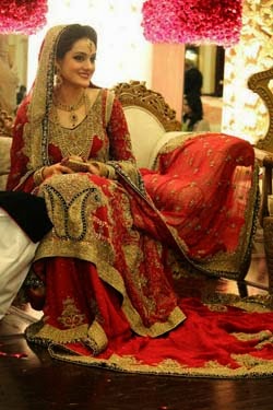 new red color bridal lehnga design