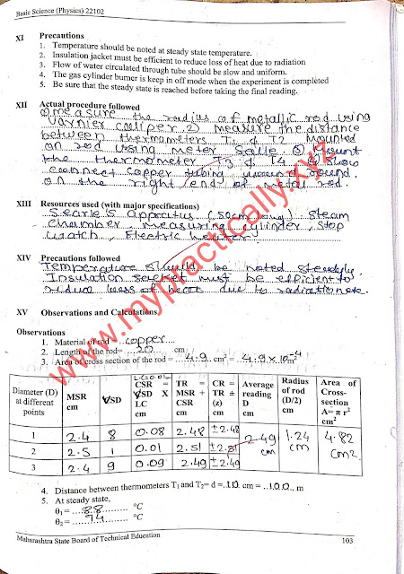 Thermal Conductivity Practical Answers First Year First Semester Physics Answers