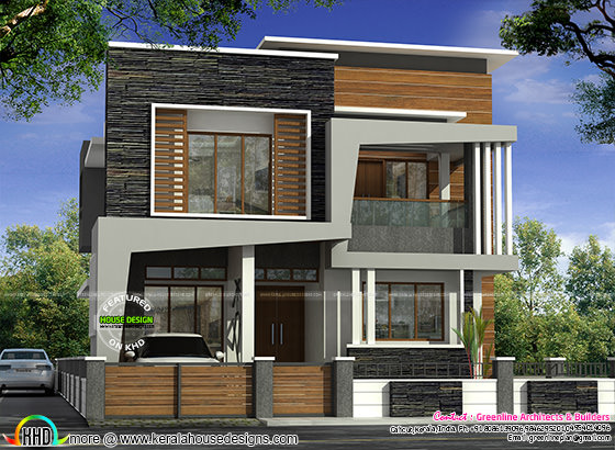 40x50 Modern Kerala home architecture