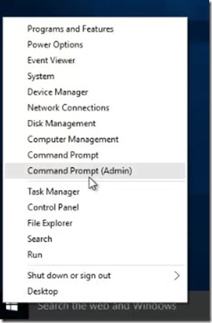 Command Prompt Admin Windows 10