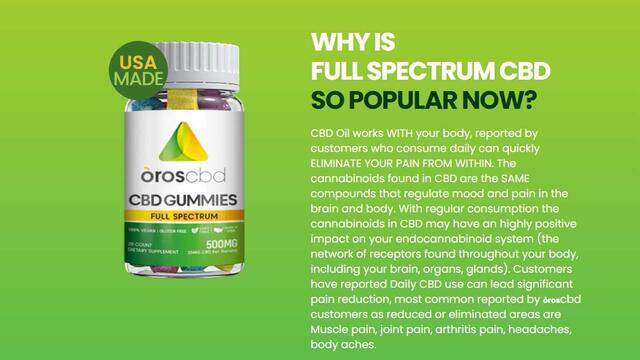 Oros CBD Gummies – Formula Total Pain Relief!