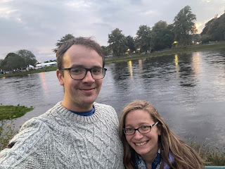 John and me in front of River Ness.