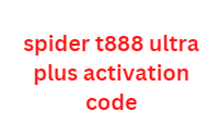 spider t888 ultra plus activation code