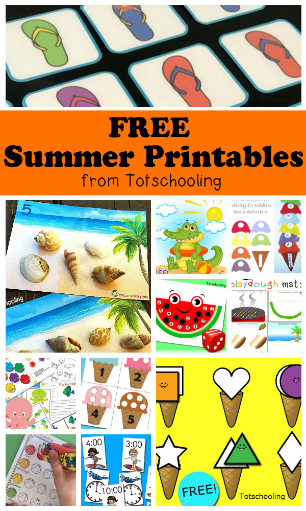 free summer printables for kids totschooling toddler preschool kindergarten educational printables