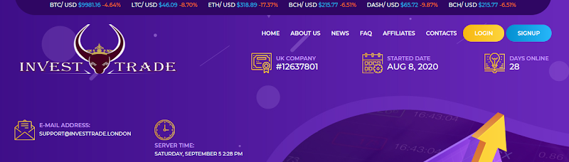 Мошеннический сайт investtrade.london – Отзывы, развод, платит или лохотрон? Информация