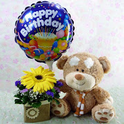 Teddy Bears II.Happy Birthday (bf balloon gerbera)