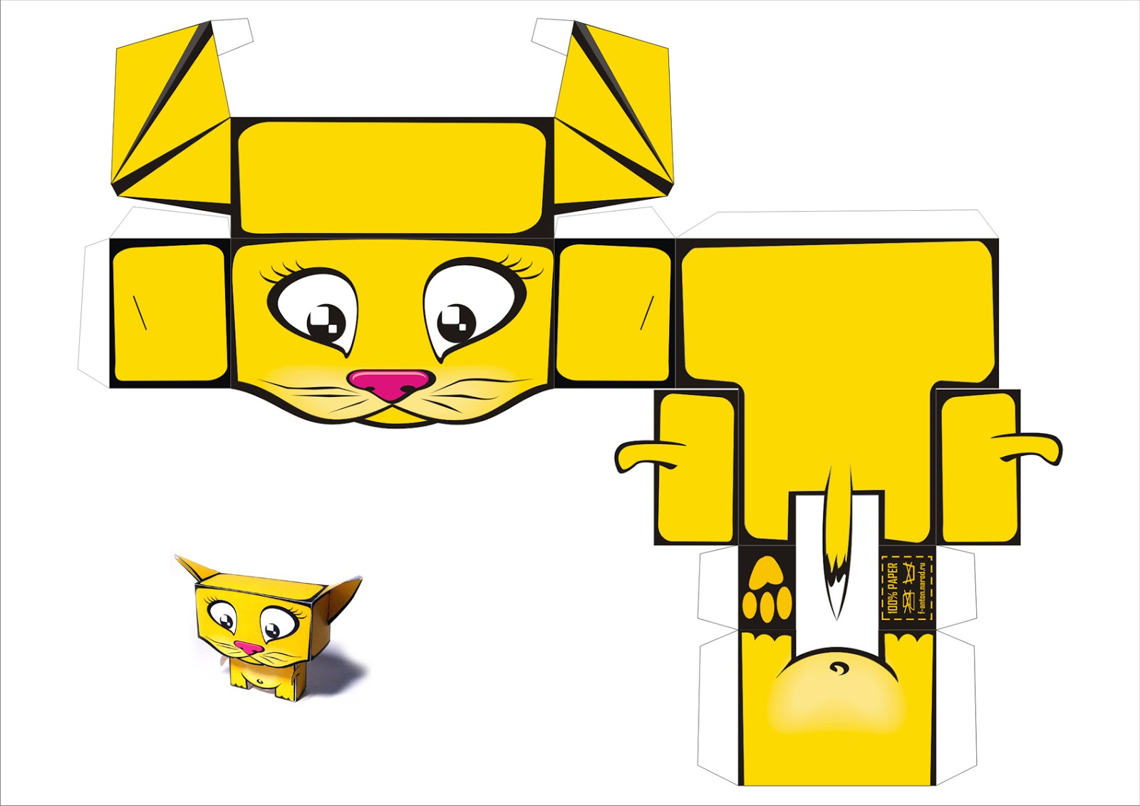 Papercraft edisi Binatang Format Jpeg tinggal print 