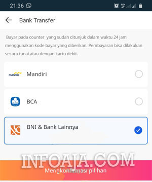 Bank Transfer BNI