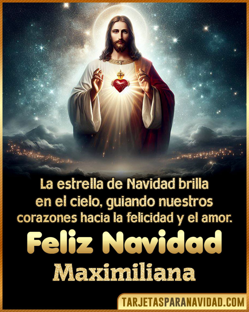 Tarjetas de navidad cristianas para Maximiliana