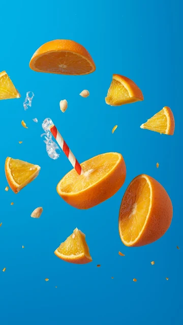 Orange Fruit Slides Free HD Wallpaper