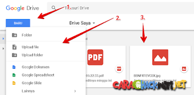 Cara Upload File di Google Drive