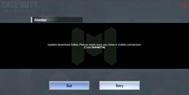 call of duty mobile game problem