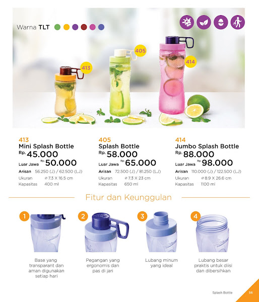 Mini Jumbo Splash Bottle Katalog Tulipware 2019