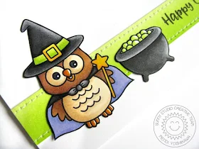 Sunny Studio Stamps: Happy Owl-o-ween & Halloween Cuties Card by Mendi Yoshikawa