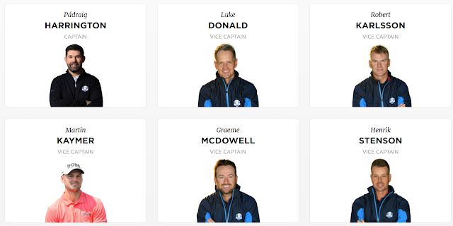 Ryder Cup 2020 Team Europe Captains