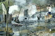 Drum Bocor, Dapur Penyulingan Minyak Ilegal Terbakar